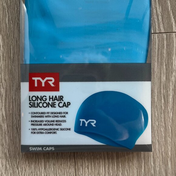 TYR Longhair Silicone Swim Cap NWT - Picture 3 of 4